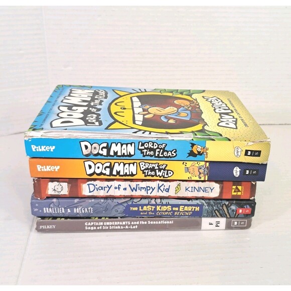 Childrens Book Lot (5) Wimpy Kid, Dog Man Captain Underpants Last Kids On Earth - Picture 3 of 7